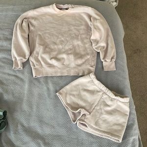 tnaCOZY AF crewneck and shorts set